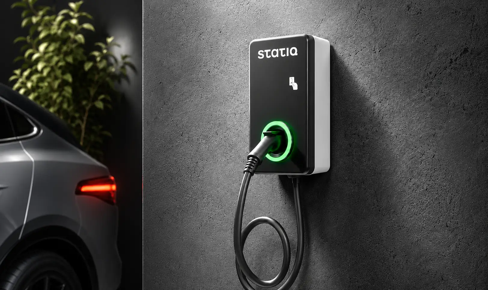 Statiq Nectar AC charger installed on a wall